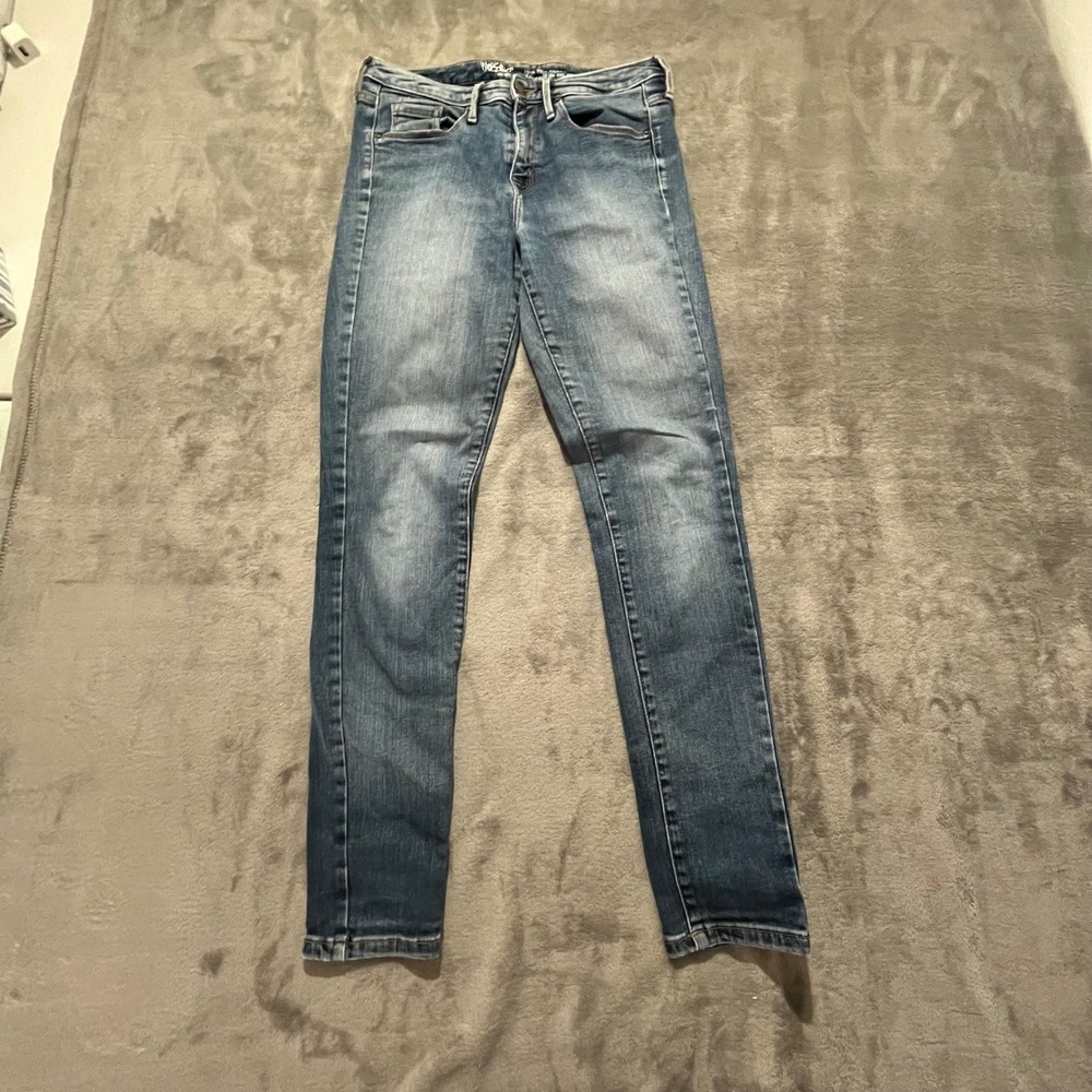 Mossimo Jeans Women 12/R Blue High Rise Skinny Power Stretch F296865